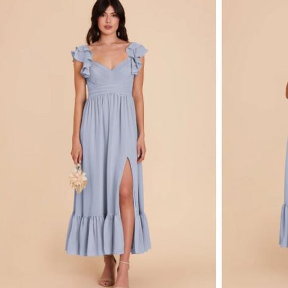 Flirty midi dress with flutter sleeves- plus size - Picture 1 of 8